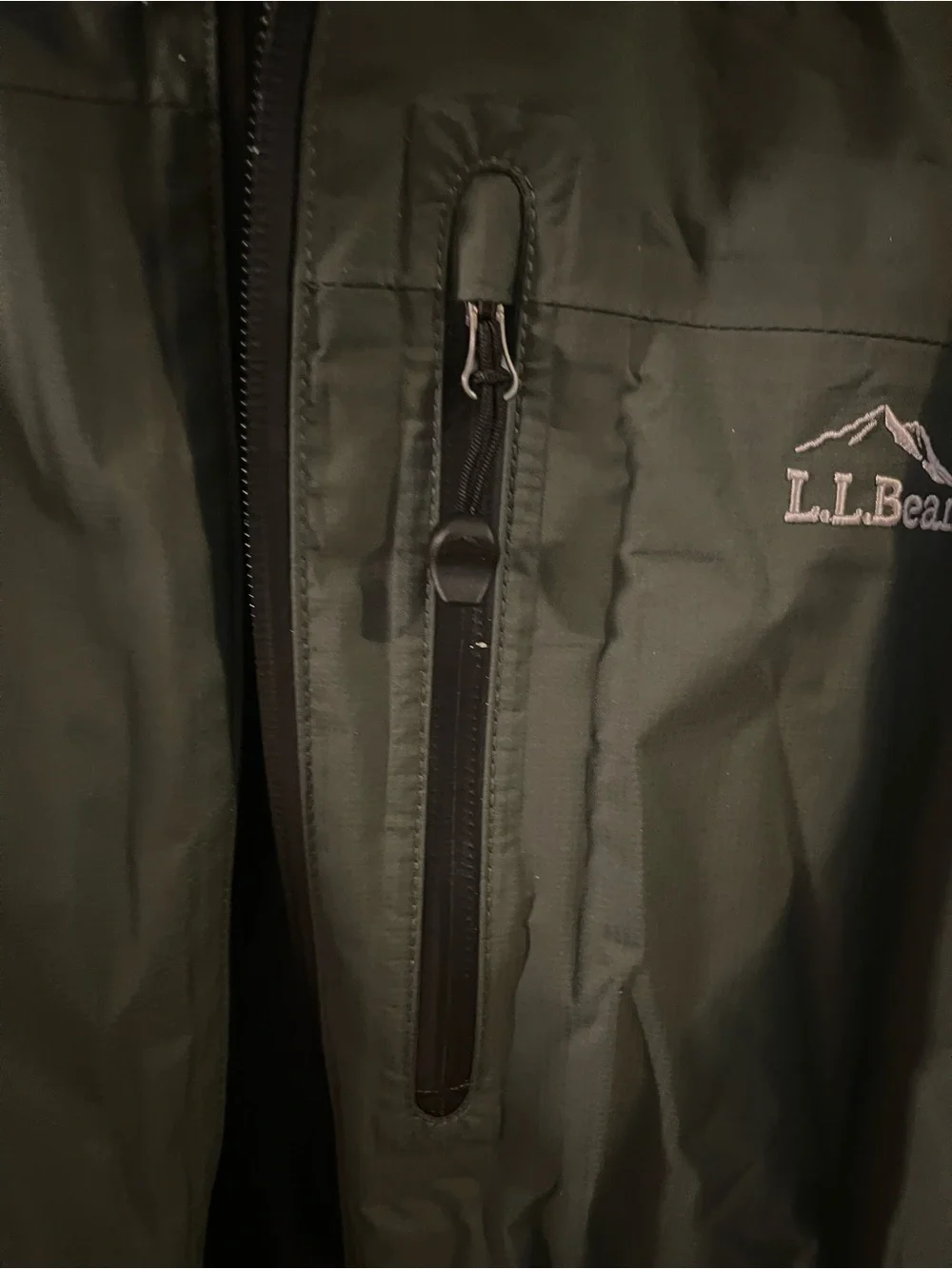 L.L. Bean Men's Hooded Olive Jacket